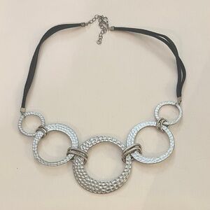 Vintage Silver Circle Necklace